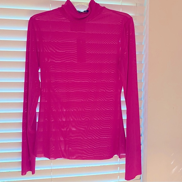 🆕 Endless rose LA Fitted Mesh Top, Long Sleeve, Perfect Pink 🌸👛💕🌷 - Picture 1 of 3